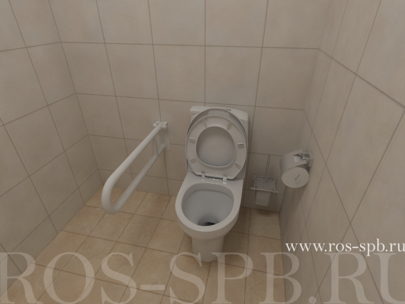 РОС-ПДИ-ТИП4-КС Поручень Тип 4, настенный откидной, констр. сталь